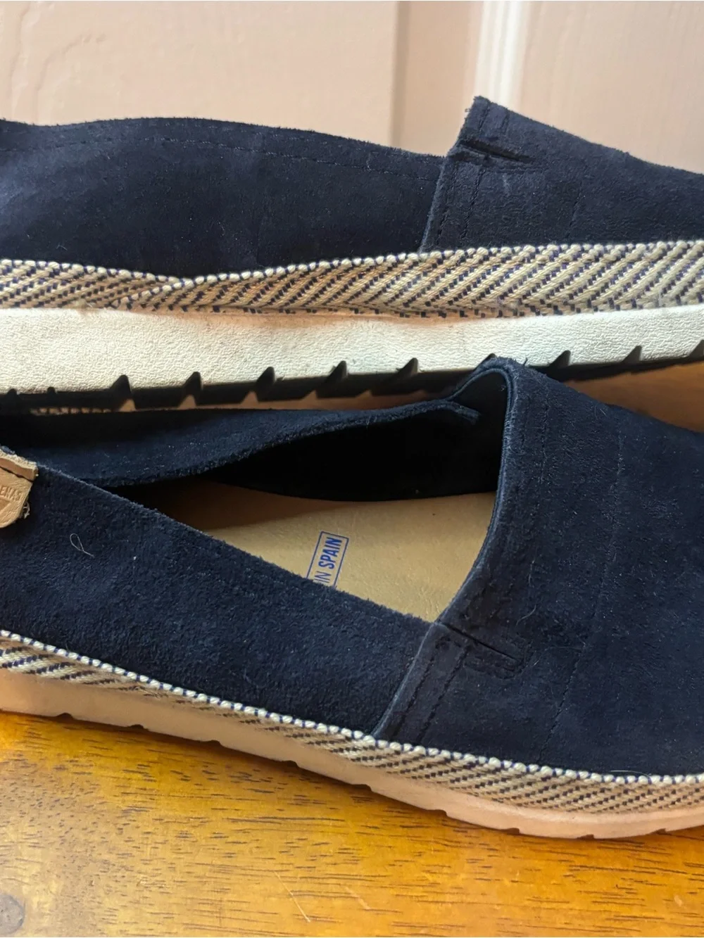 Women’s size 39 Verbenas Navy Suede Espadrille Flats